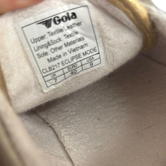 Gola Women's Eclipse Mode Leather Sneakers in Silver Gold Black White Size 9 - Picture 3 of 10